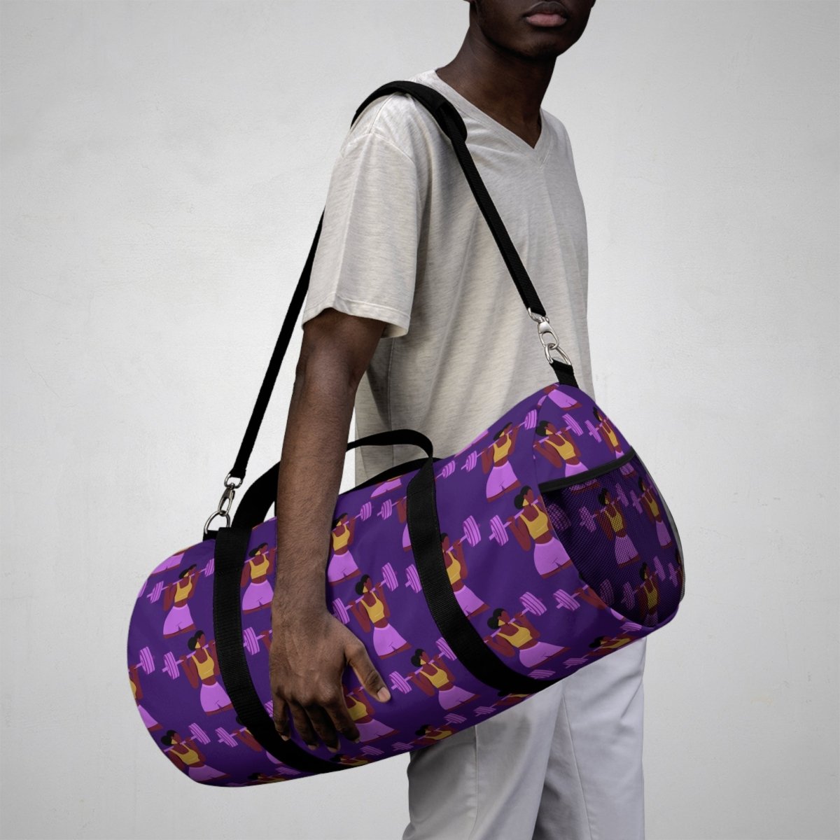 Weight Girl Duffel Bag - Afrocentric Art by The Trini Gee