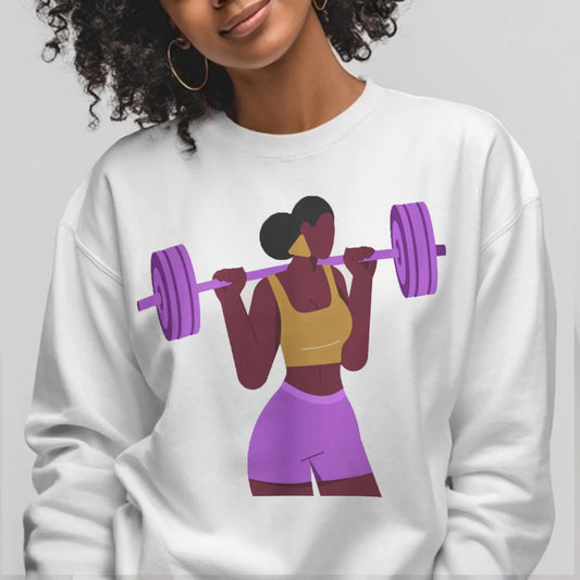 Weight Girl Sweatshirt - Afrocentric Art by The Trini Gee