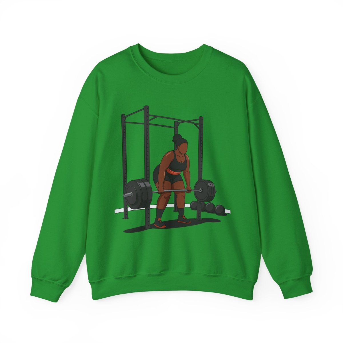 Weight Lifting Sweatshirt - Afrocentric Art by The Trini Gee