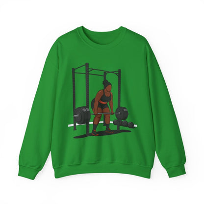Weight Lifting Sweatshirt - Afrocentric Art by The Trini Gee