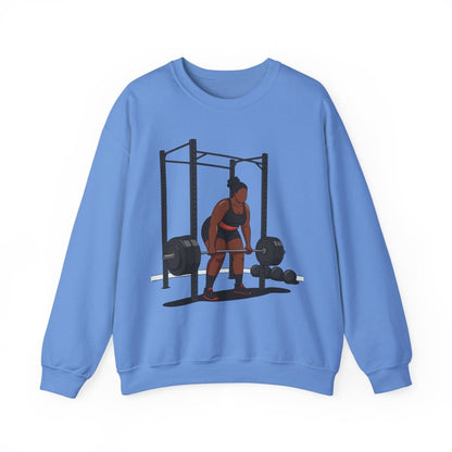 Weight Lifting Sweatshirt - Afrocentric Art by The Trini Gee