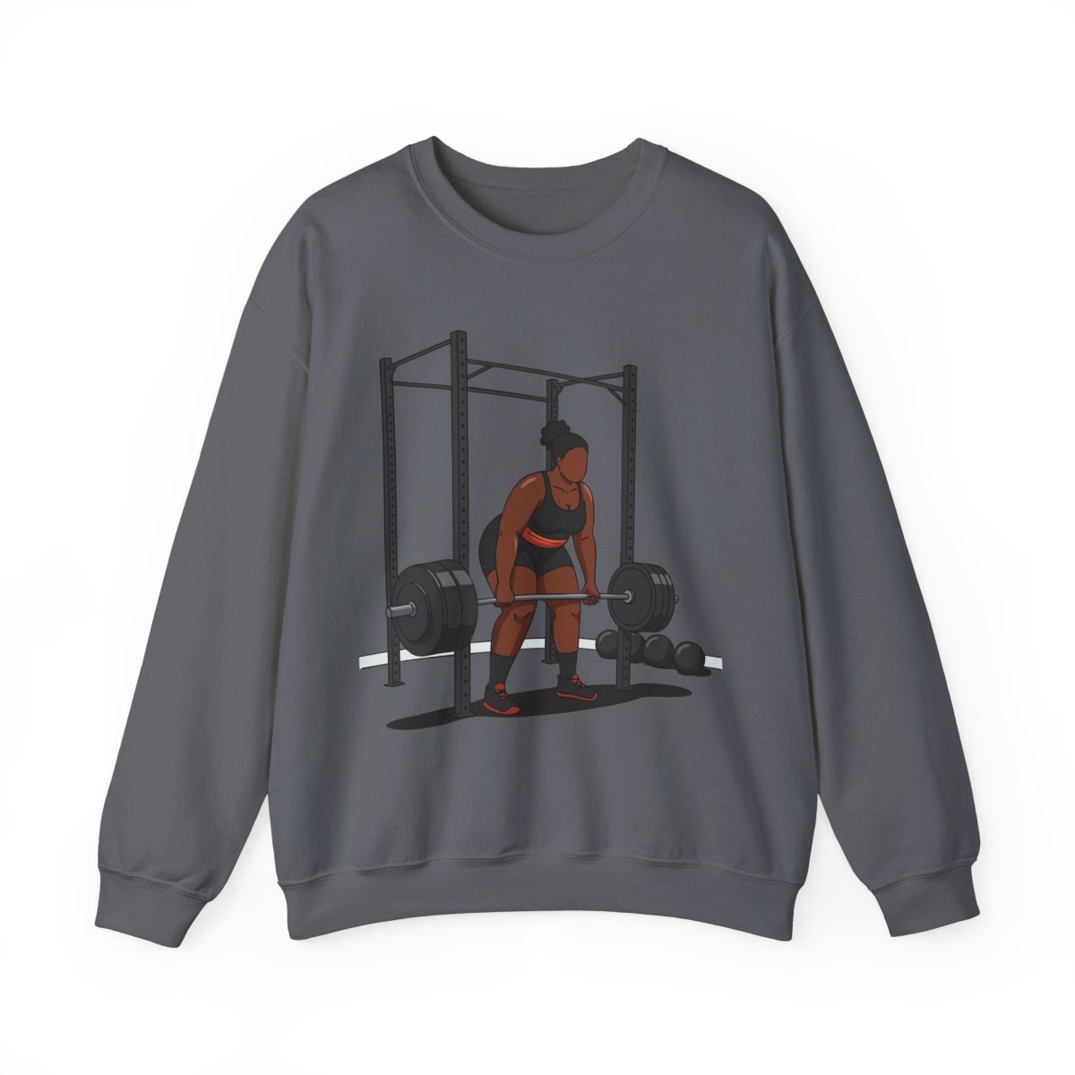 Weight Lifting Sweatshirt - Afrocentric Art by The Trini Gee