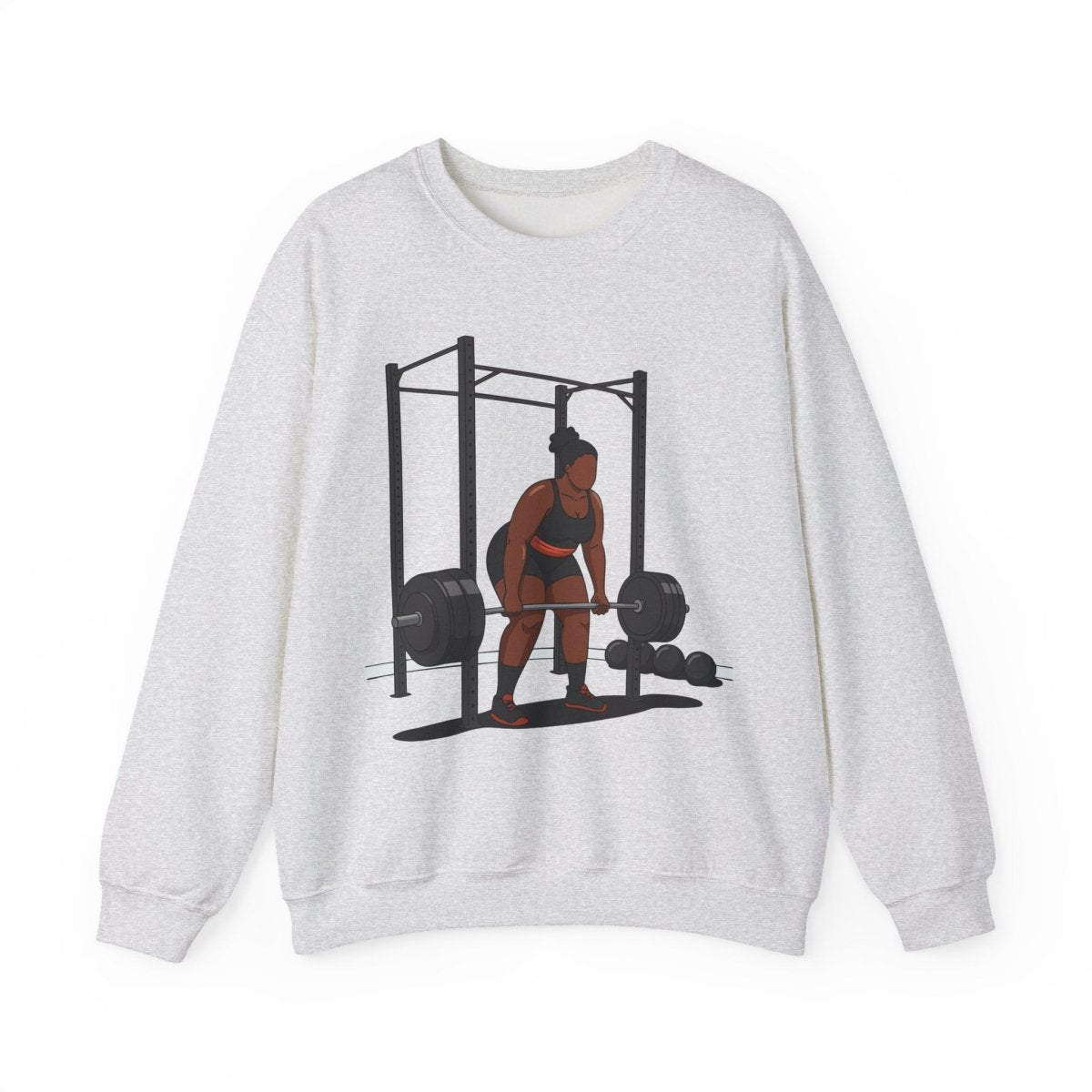 Weight Lifting Sweatshirt - Afrocentric Art by The Trini Gee