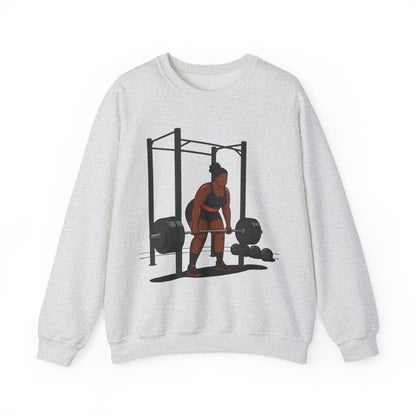 Weight Lifting Sweatshirt - Afrocentric Art by The Trini Gee