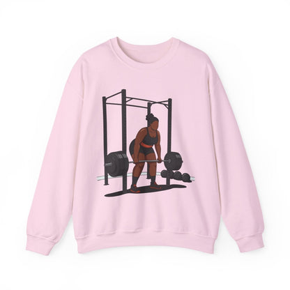 Weight Lifting Sweatshirt - Afrocentric Art by The Trini Gee