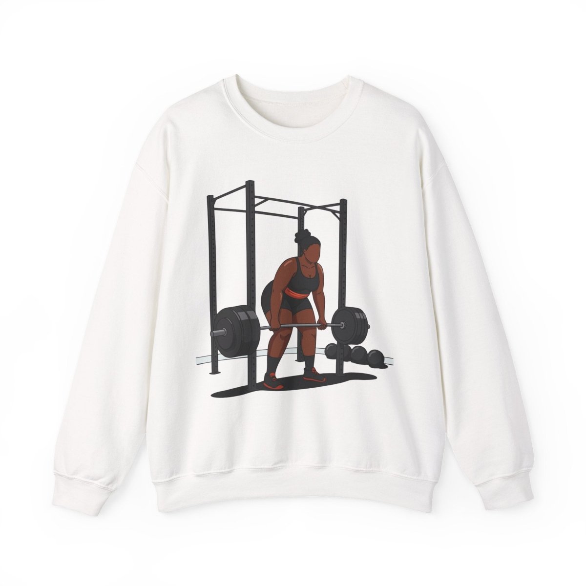 Weight Lifting Sweatshirt - Afrocentric Art by The Trini Gee
