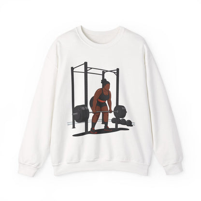 Weight Lifting Sweatshirt - Afrocentric Art by The Trini Gee