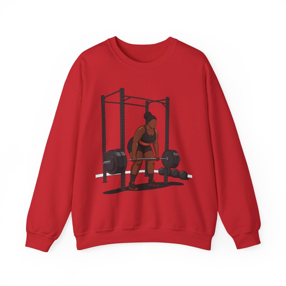 Weight Lifting Sweatshirt - Afrocentric Art by The Trini Gee