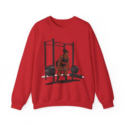 Weight Lifting Sweatshirt - Afrocentric Art by The Trini Gee
