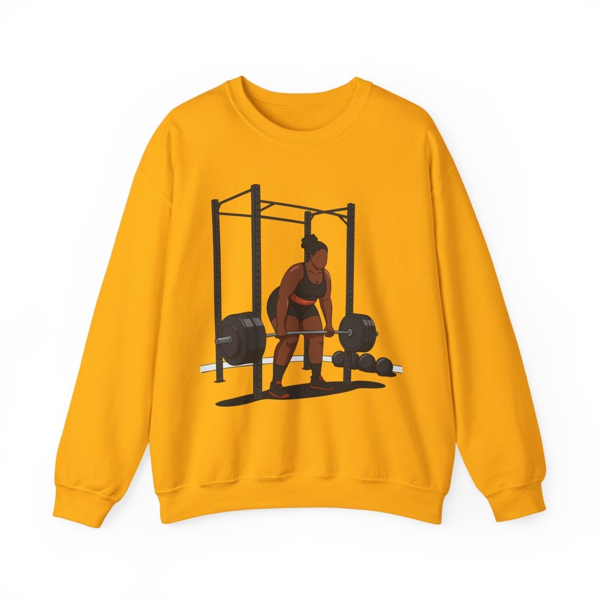 Weight Lifting Sweatshirt - Afrocentric Art by The Trini Gee