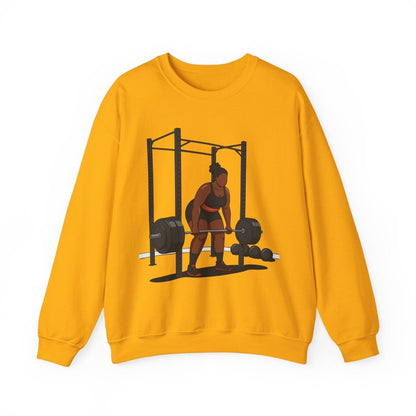 Weight Lifting Sweatshirt - Afrocentric Art by The Trini Gee