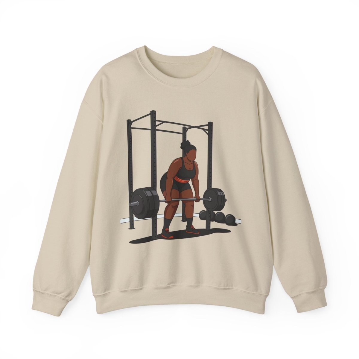 Weight Lifting Sweatshirt - Afrocentric Art by The Trini Gee