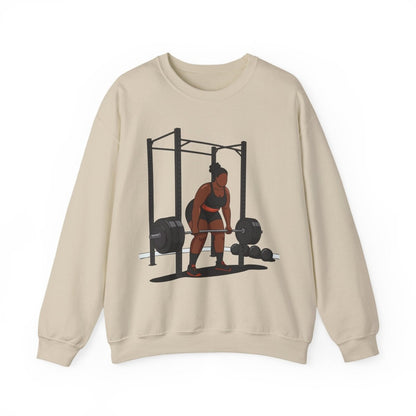 Weight Lifting Sweatshirt - Afrocentric Art by The Trini Gee