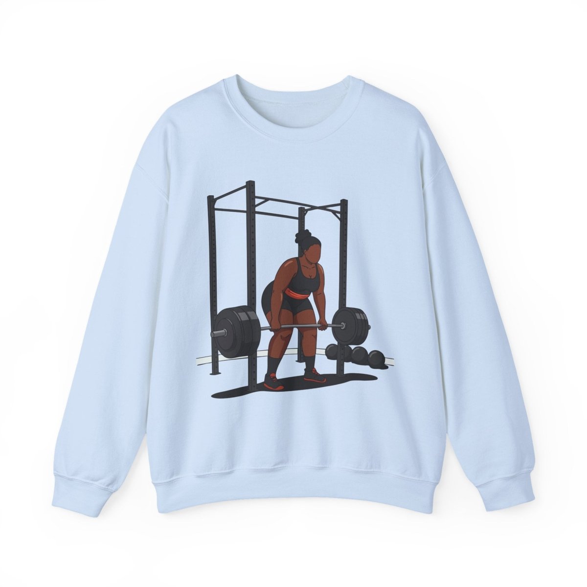 Weight Lifting Sweatshirt - Afrocentric Art by The Trini Gee