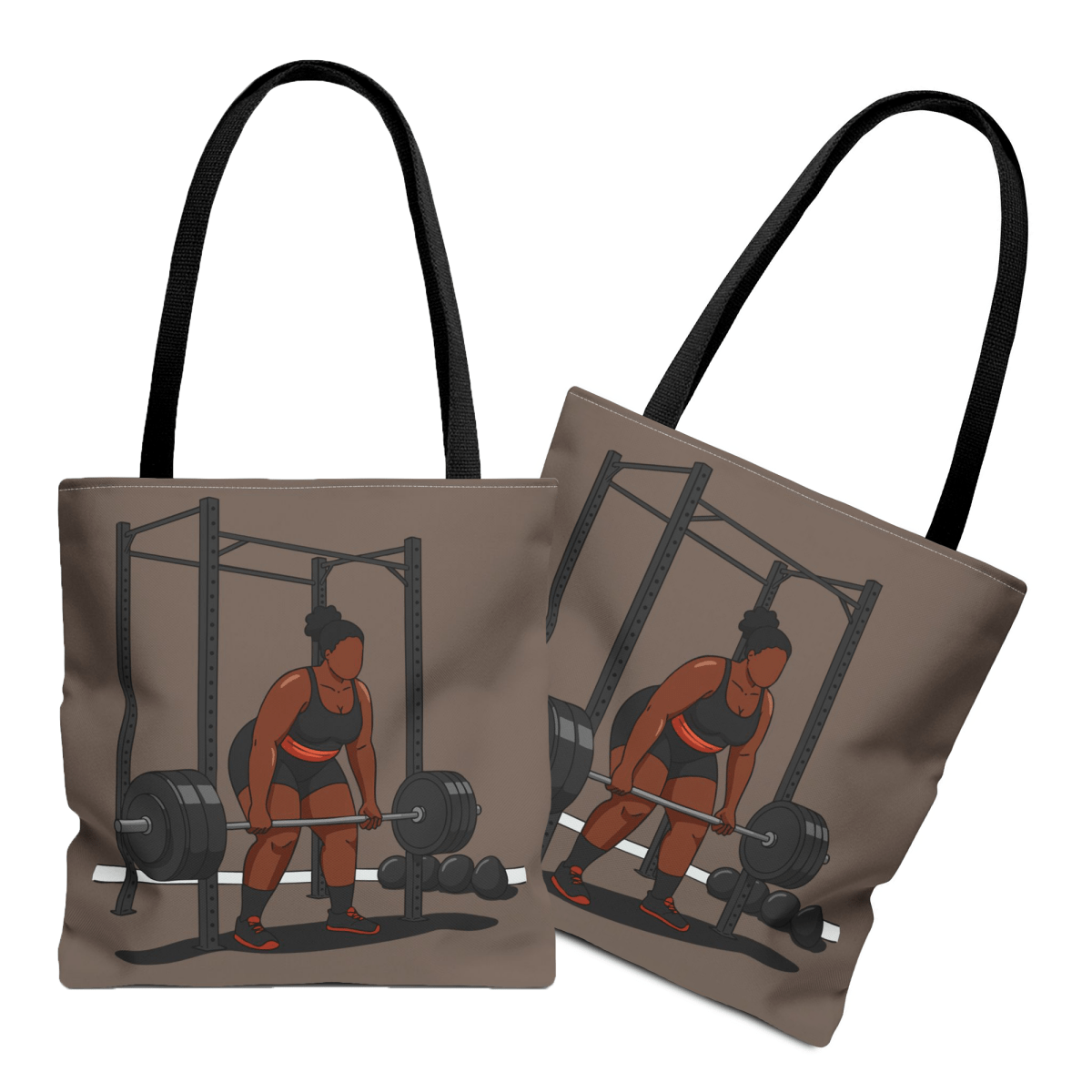 Weight Lifting Tote Bag - Afrocentric Art by The Trini Gee