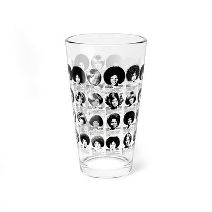 Wig Ad 16oz Glass - Afrocentric Art by The Trini Gee