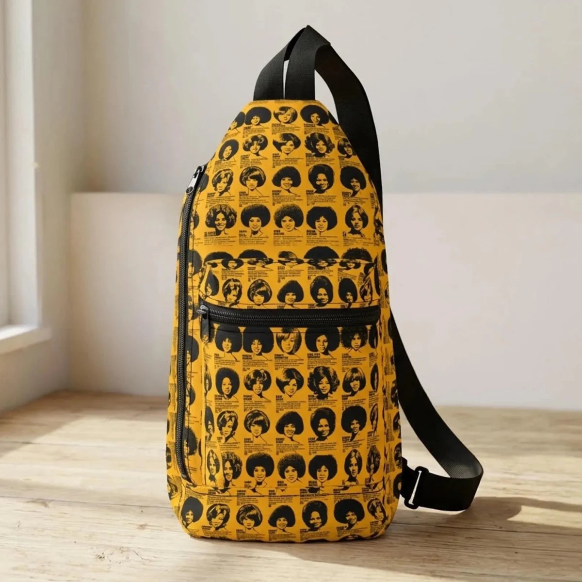 Wigs Ad Sling Bag - Afrocentric Art by The Trini Gee