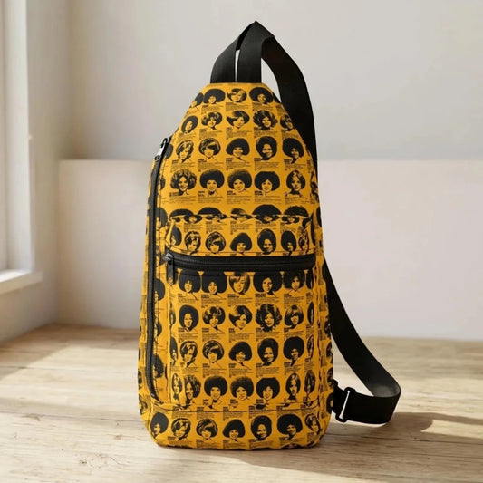 Wigs Ad Sling Bag - Afrocentric Art by The Trini Gee