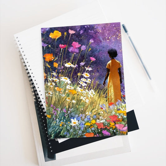 Wildflower Woman Journal - Afrocentric Art by The Trini Gee