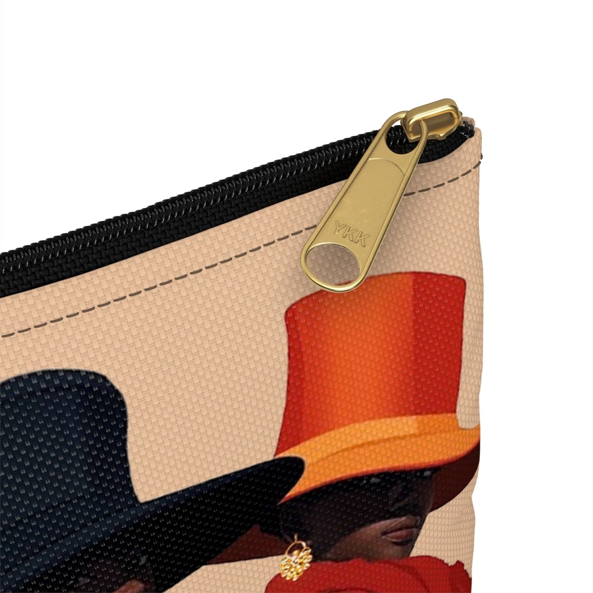 Winter Coats Accessory Pouch - Afrocentric Art by The Trini Gee