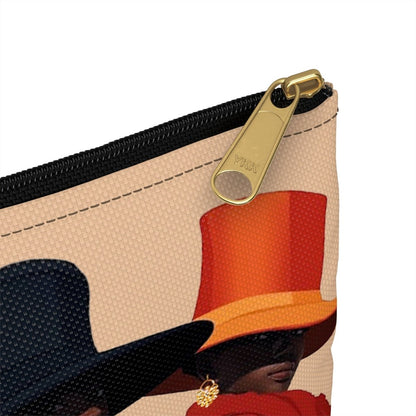 Winter Coats Accessory Pouch - Afrocentric Art by The Trini Gee