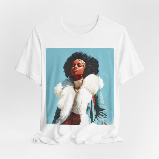 Winter Fur Woman Shirt - Afrocentric Art by The Trini Gee