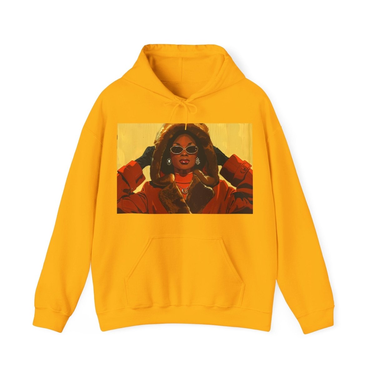 Winter Luxe Style Hoodie - Afrocentric Art by The Trini Gee