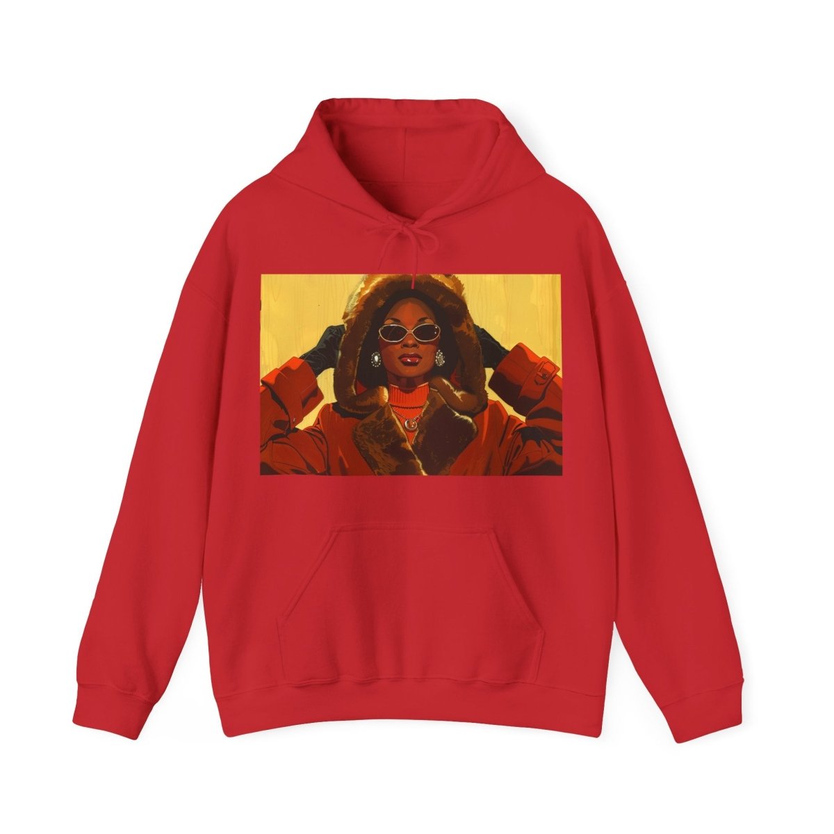 Winter Luxe Style Hoodie - Afrocentric Art by The Trini Gee