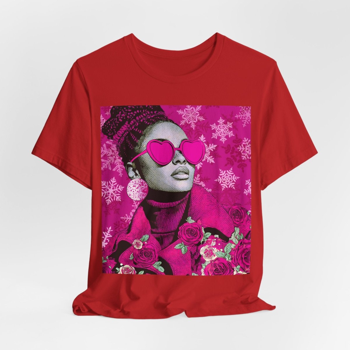 Winter Roses Shirt - Afrocentric Art by The Trini Gee