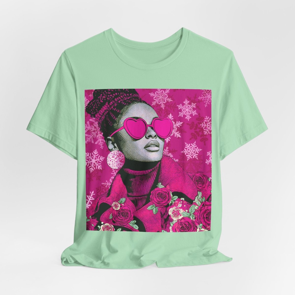 Winter Roses Shirt - Afrocentric Art by The Trini Gee