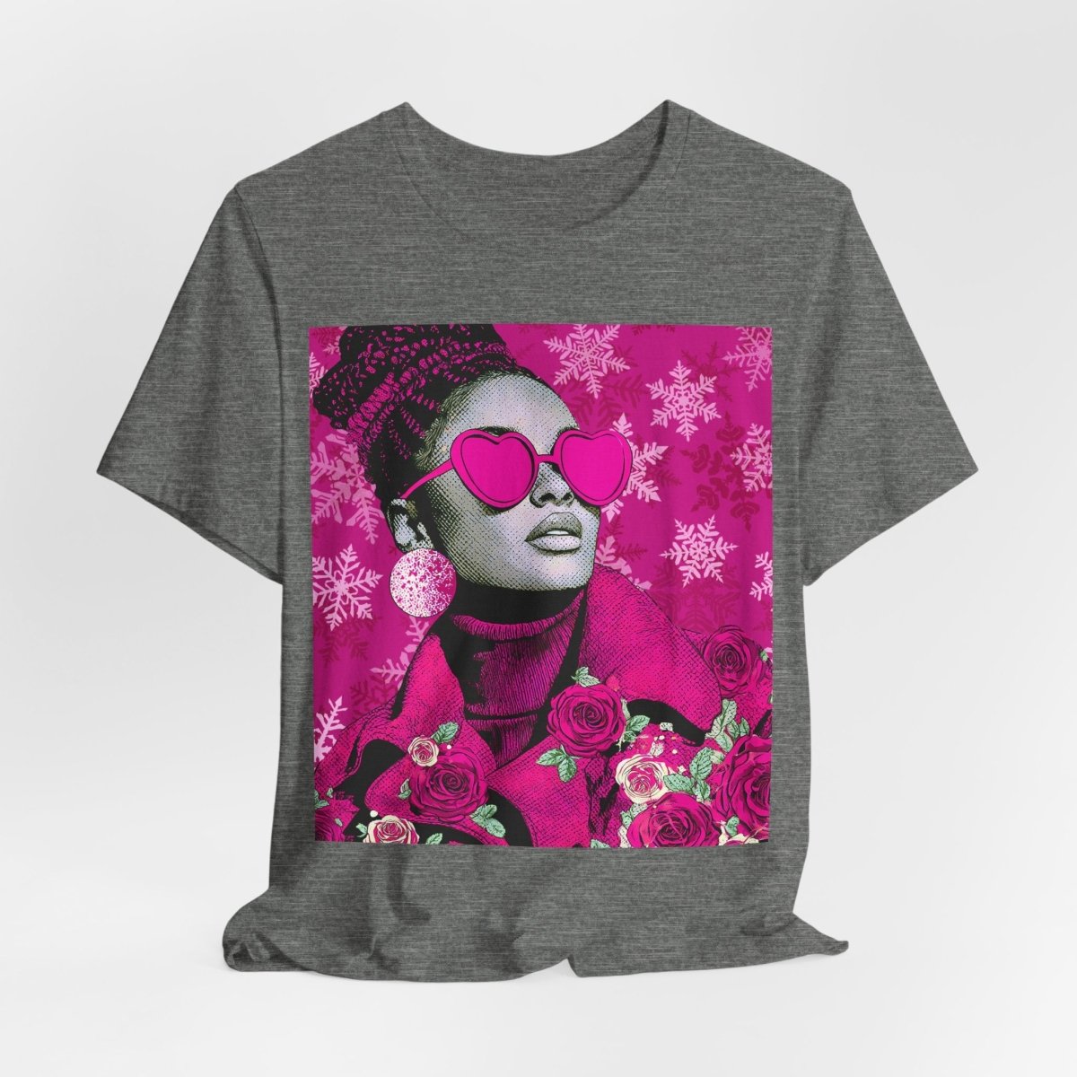 Winter Roses Shirt - Afrocentric Art by The Trini Gee