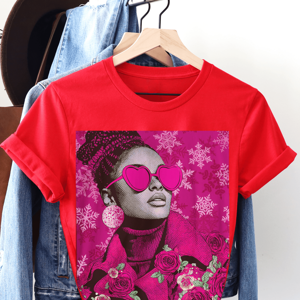 Winter Roses Shirt - Afrocentric Art by The Trini Gee