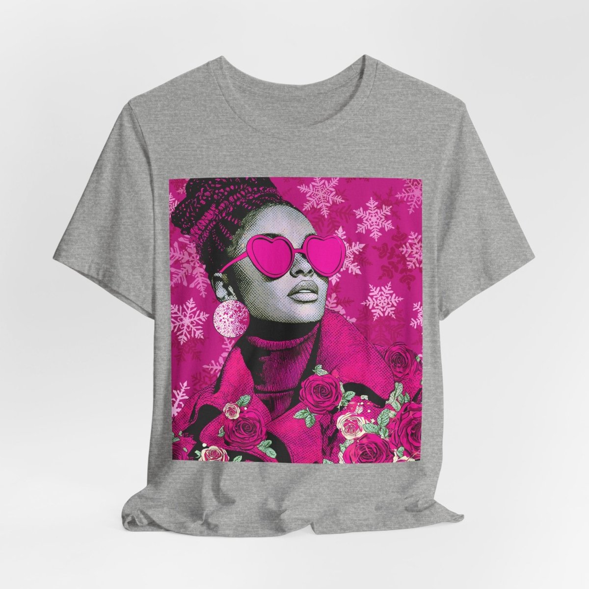 Winter Roses Shirt - Afrocentric Art by The Trini Gee