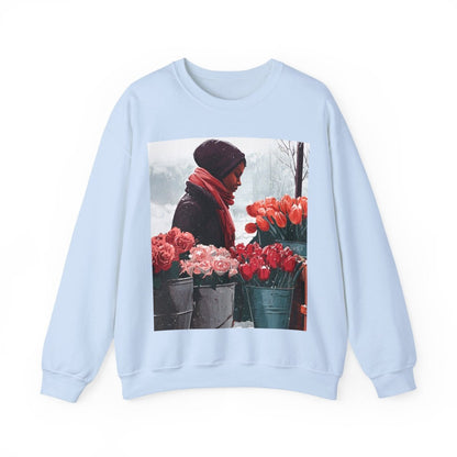Winter Tulips Sweatshirt - Afrocentric Art by The Trini Gee
