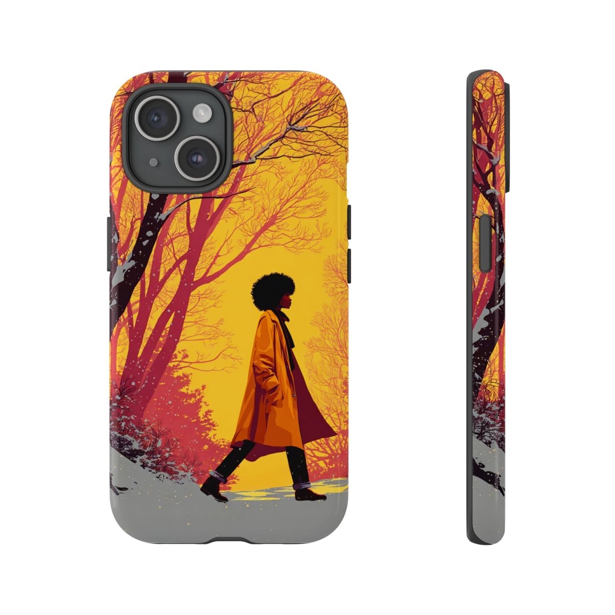 Winter Walk Phone Case - Afrocentric Art by The Trini Gee