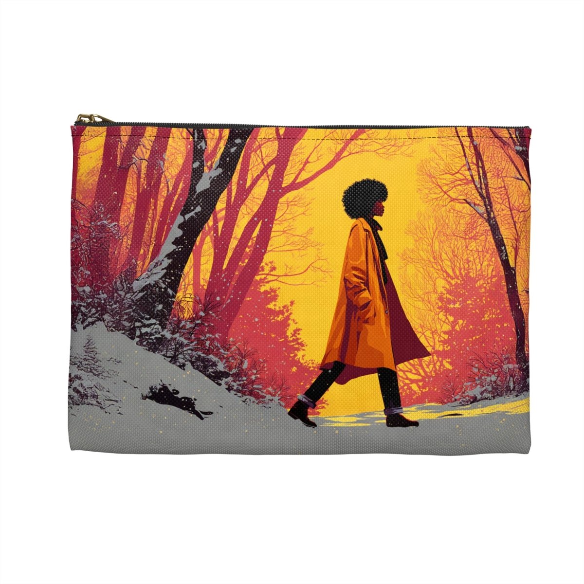 Winter Walk Pouch - Afrocentric Art by The Trini Gee