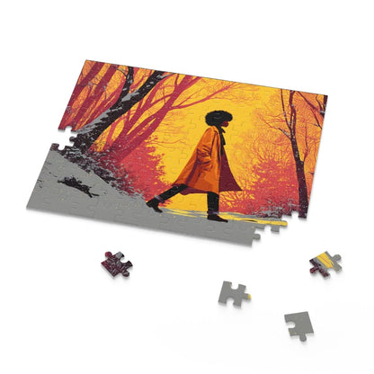 Winter Walk Puzzle - Afrocentric Art by The Trini Gee