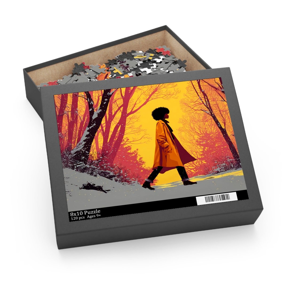 Winter Walk Puzzle - Afrocentric Art by The Trini Gee