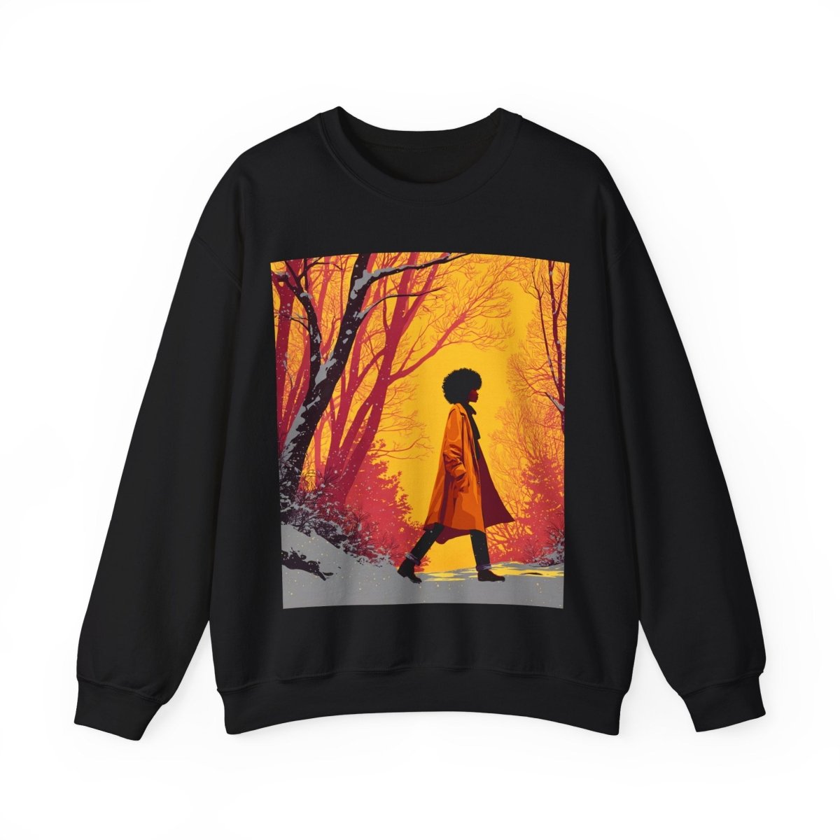 Winter Walk Sweatshirt - Afrocentric Art by The Trini Gee
