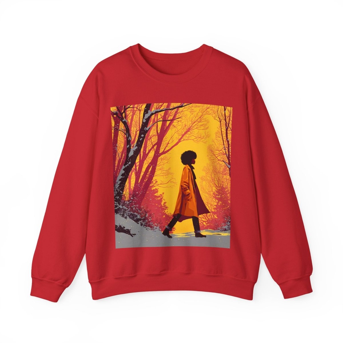 Winter Walk Sweatshirt - Afrocentric Art by The Trini Gee