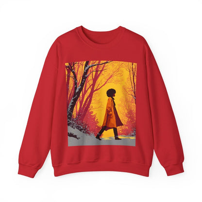 Winter Walk Sweatshirt - Afrocentric Art by The Trini Gee