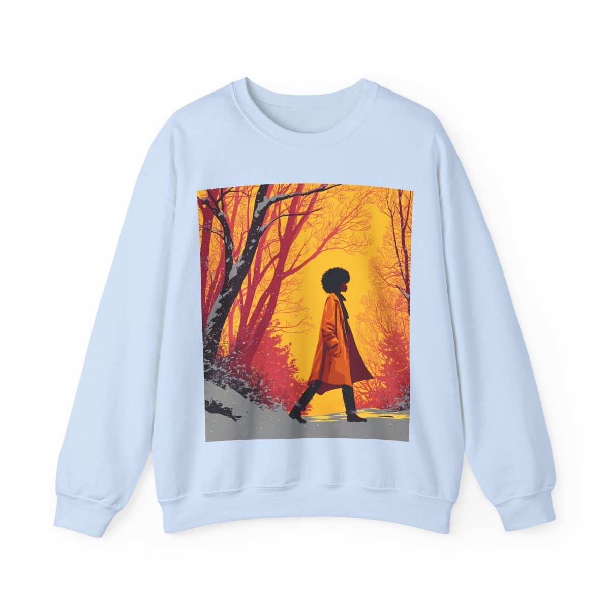 Winter Walk Sweatshirt - Afrocentric Art by The Trini Gee