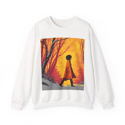 Winter Walk Sweatshirt - Afrocentric Art by The Trini Gee