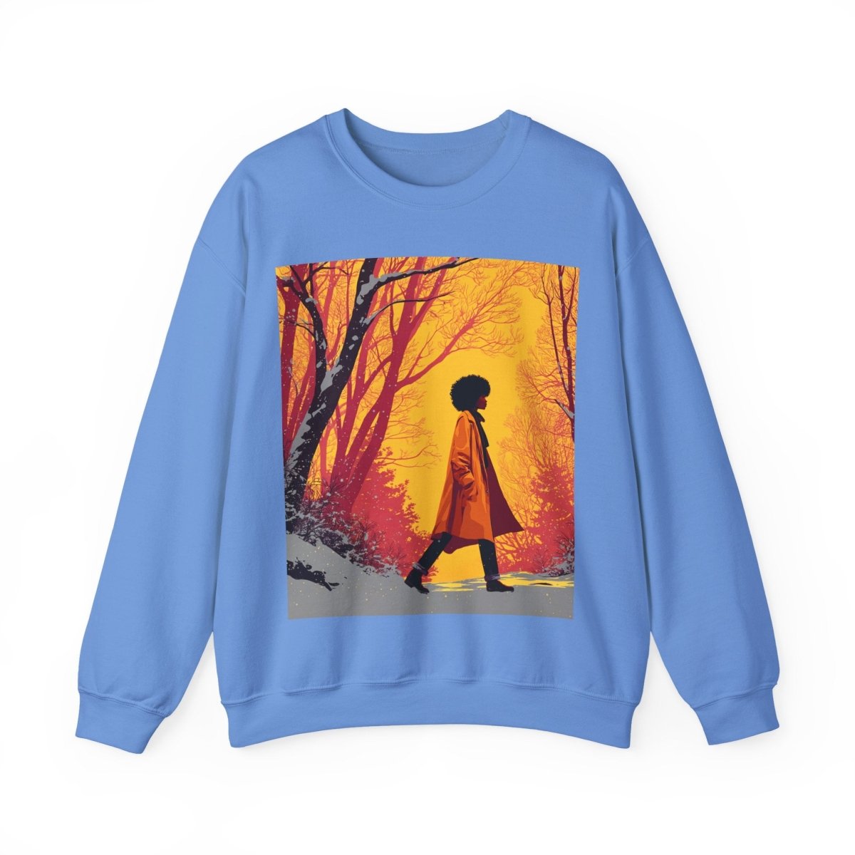 Winter Walk Sweatshirt - Afrocentric Art by The Trini Gee