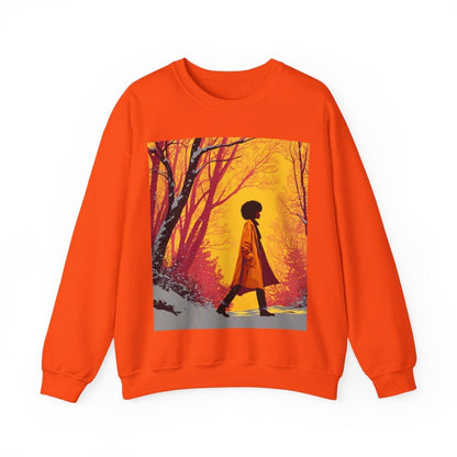 Winter Walk Sweatshirt - Afrocentric Art by The Trini Gee