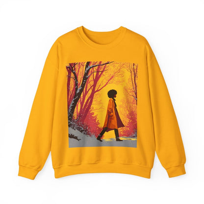 Winter Walk Sweatshirt - Afrocentric Art by The Trini Gee