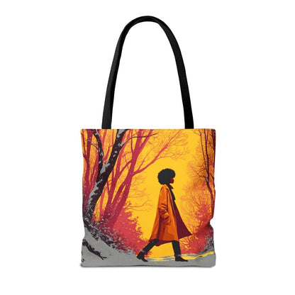 Winter Walk Tote Bag - Afrocentric Art by The Trini Gee