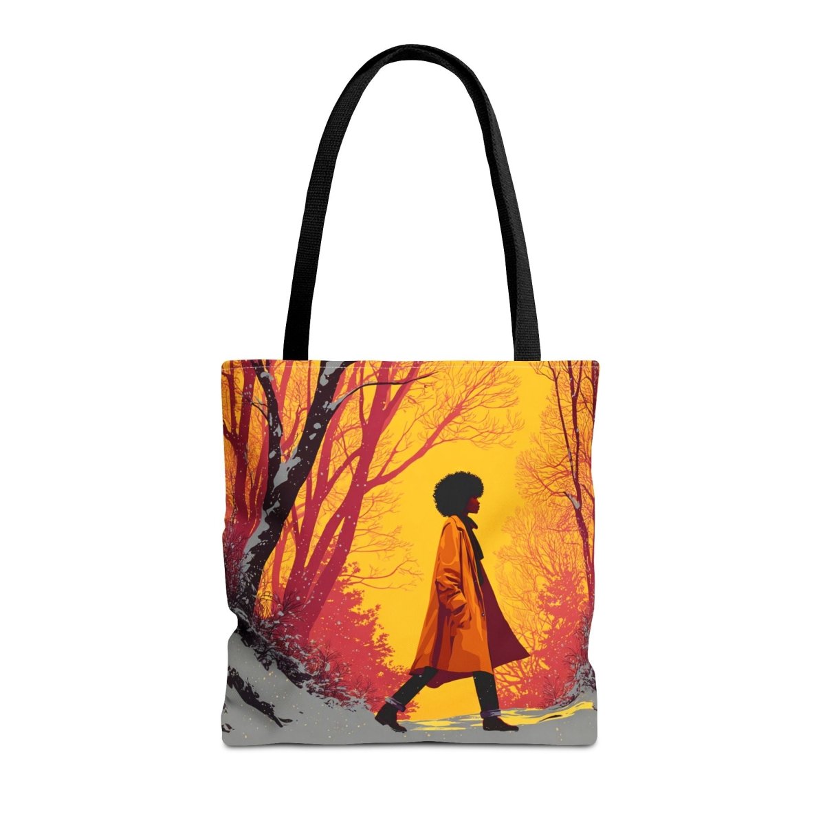 Winter Walk Tote Bag - Afrocentric Art by The Trini Gee