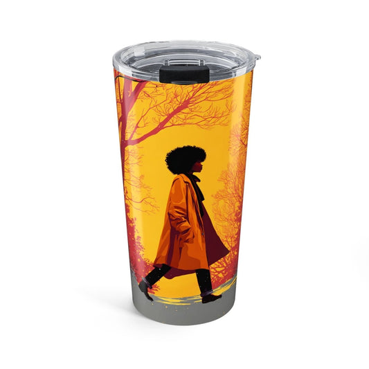 Winter Walk Tumbler - Afrocentric Art by The Trini Gee