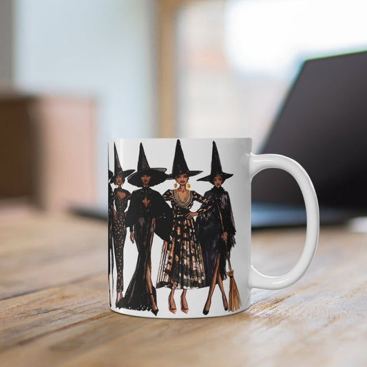 Witches Fashion illustration Mug - Afrocentric Art by The Trini Gee